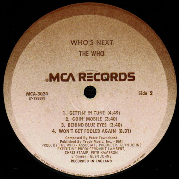 The Who : Who's Next (LP, Album, RE, Pin)