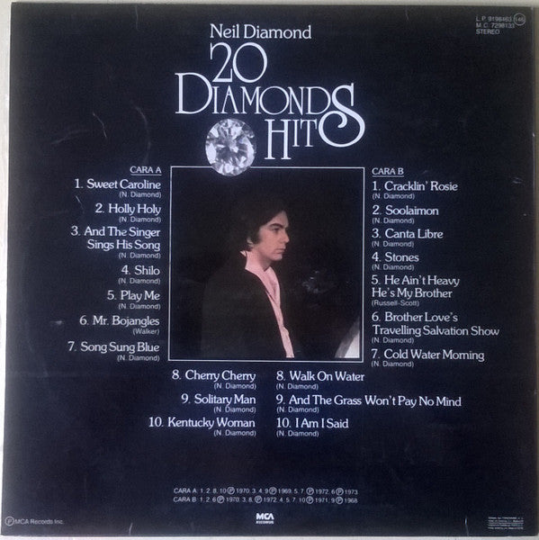 Neil Diamond : 20 Diamonds Hits (LP, Comp)