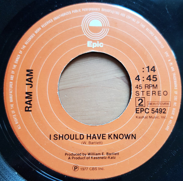 Ram Jam : Black Betty (7", Single, Sol)
