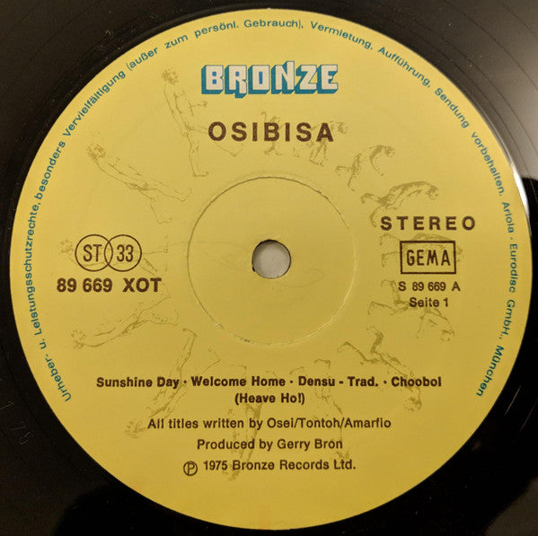 Osibisa : Welcome Home (LP, Album, Gat)