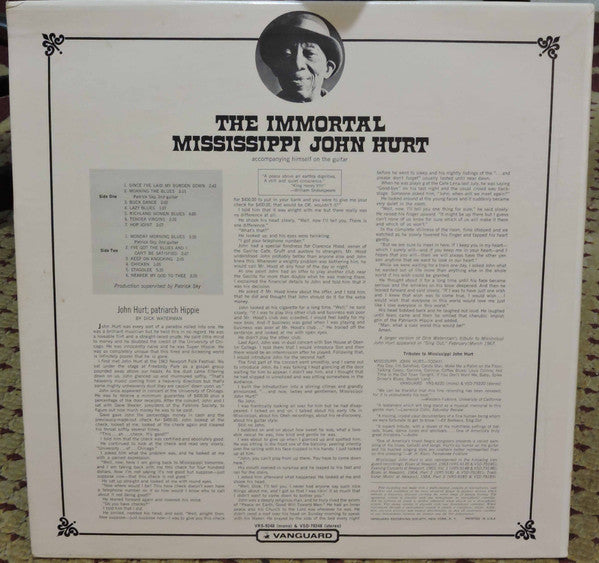 Mississippi John Hurt : The Immortal Mississippi John Hurt (LP)