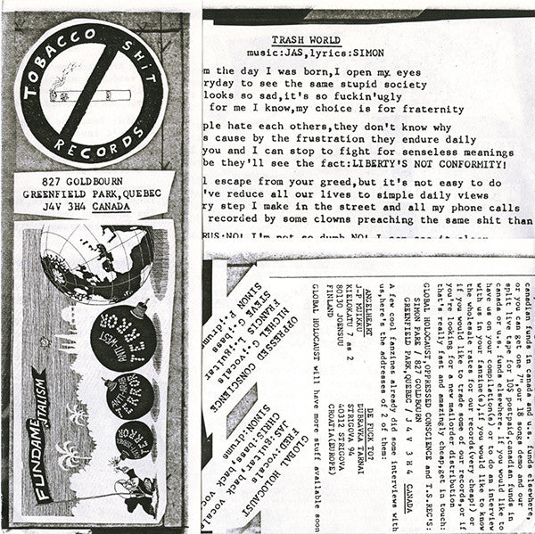 Global Holocaust / Oppressed Conscience : Lunatic Humanity (7")