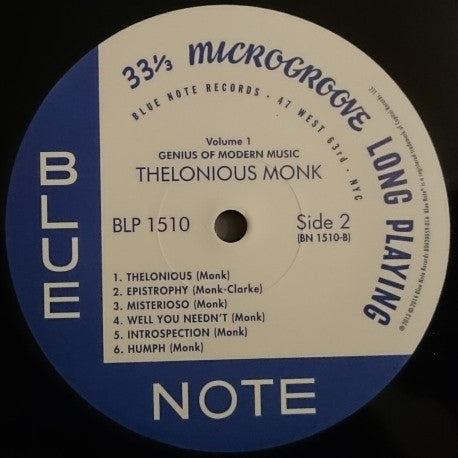 Thelonious Monk : Genius Of Modern Music Volume One (LP, Comp, RE, 180)