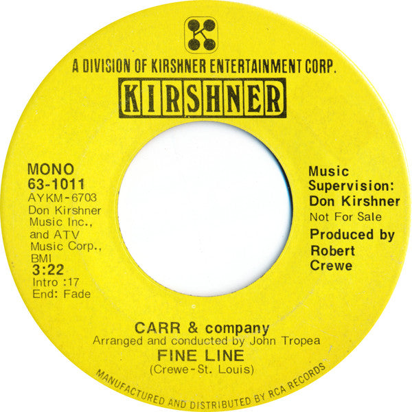 CARR & company : Hey Annie! / Fine Line (7", Mono, Promo)