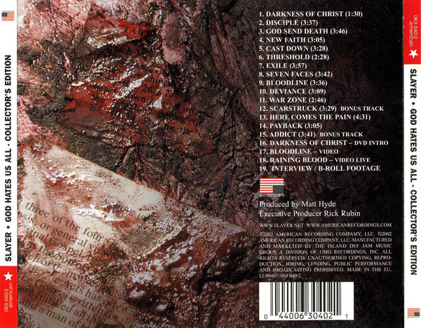Slayer : God Hates Us All (CD, Album, Enh, RE, Col)