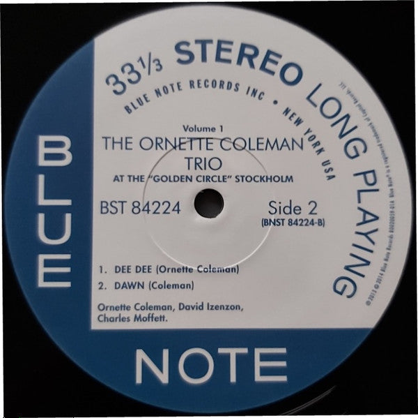 The Ornette Coleman Trio : At The "Golden Circle" Stockholm (Volume One) (LP, Album, RE, 180)