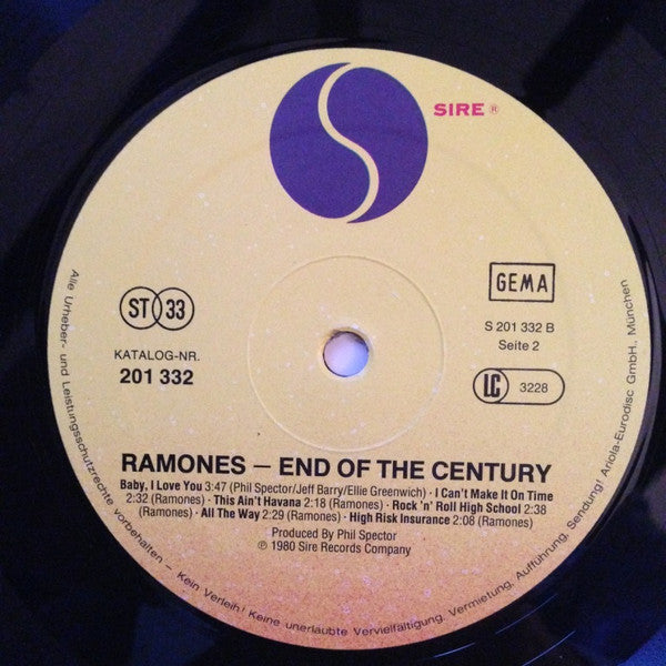 Ramones : End Of The Century (LP, Album)