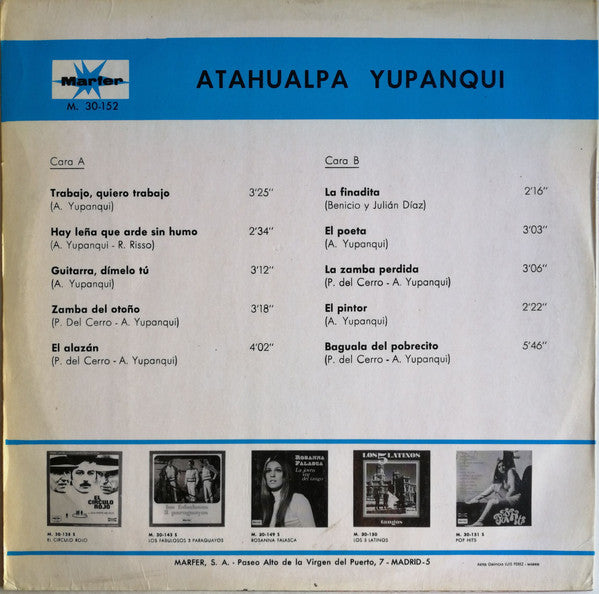 Atahualpa Yupanqui : El Canto De La Tierra (LP, Album)