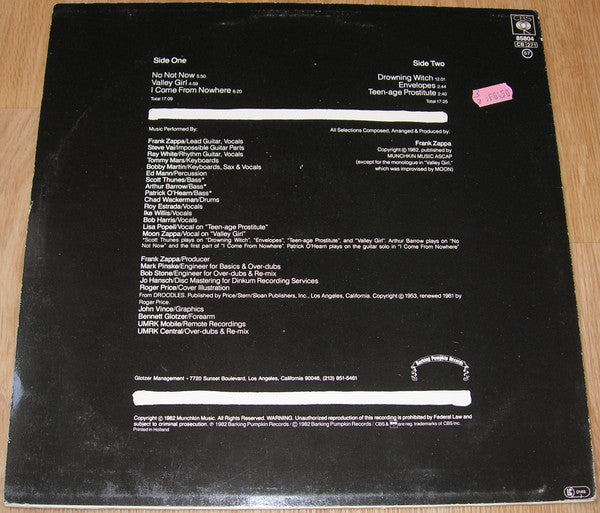 Frank Zappa : Ship Arriving Too Late To Save A Drowning Witch (LP, Album)