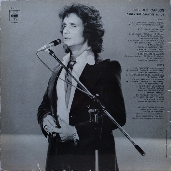 Roberto Carlos : Canta Sus Grandes Exitos (LP, Comp)