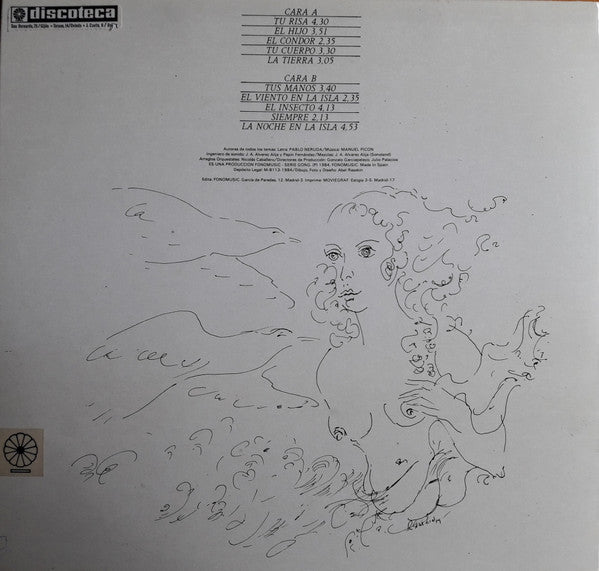 Olga Manzano Y Manuel Picón : Poemas De Amor - Los Versos Del Capitán - Pablo Neruda (LP, Album, RE)