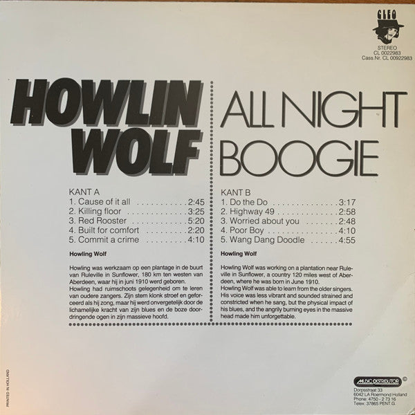 Howlin' Wolf : All Night Boogie (LP, Album)
