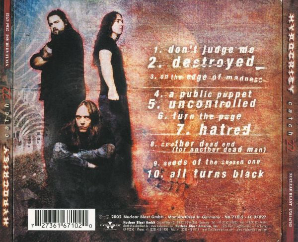 Hypocrisy : Catch 22 (CD, Album, Dig)