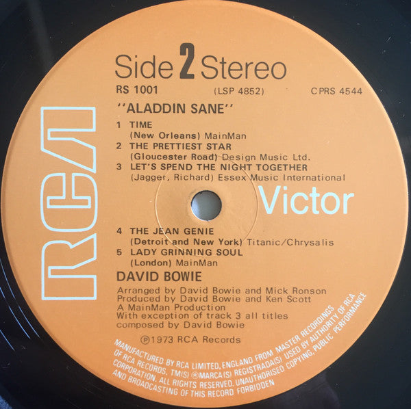 David Bowie : Aladdin Sane (LP, Album, Non)