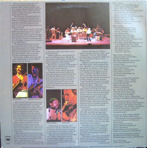 Billy Cobham · Steve Khan · Alphonso Johnson · Tom Scott : Alivemutherforya (LP, Album, San)