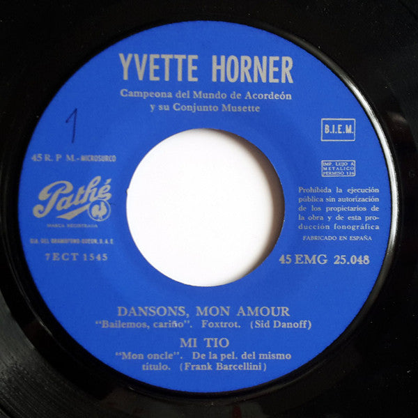 Yvette Horner : Selección Nº 8 - Nick Nack Paddy Whack (7", EP)