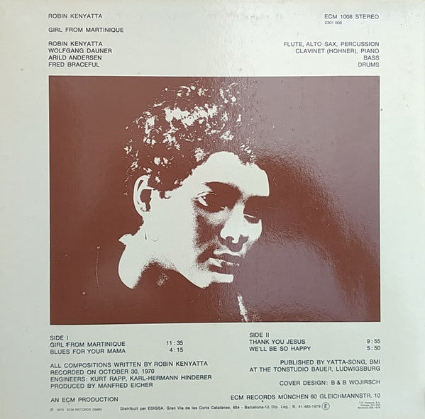 Robin Kenyatta : Girl From Martinique (LP, Album, RE)