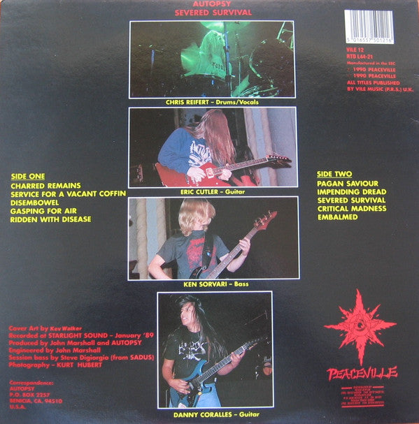 Autopsy (2) : Severed Survival (LP, Album, New)