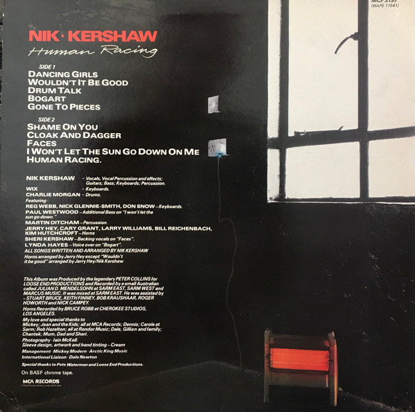 Nik Kershaw : Human Racing (LP, Album, RE)
