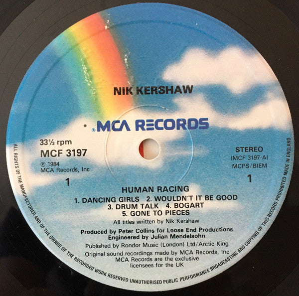Nik Kershaw : Human Racing (LP, Album, RE)