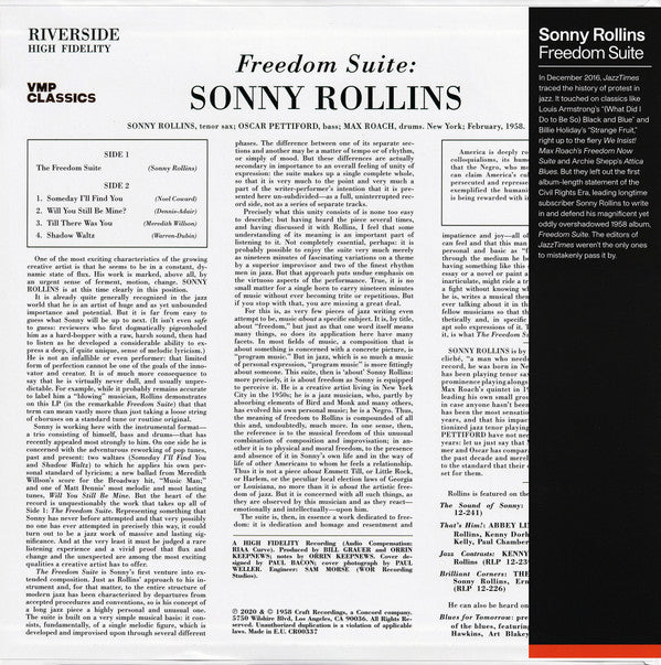 Sonny Rollins : Freedom Suite (LP, Album, Mono, Club, RE, 180)