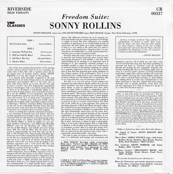 Sonny Rollins : Freedom Suite (LP, Album, Mono, Club, RE, 180)