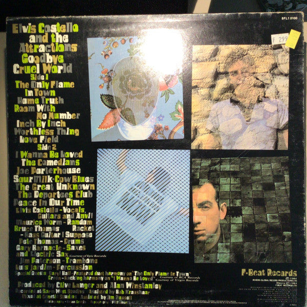 Elvis Costello & The Attractions : Goodbye Cruel World (LP, Album)