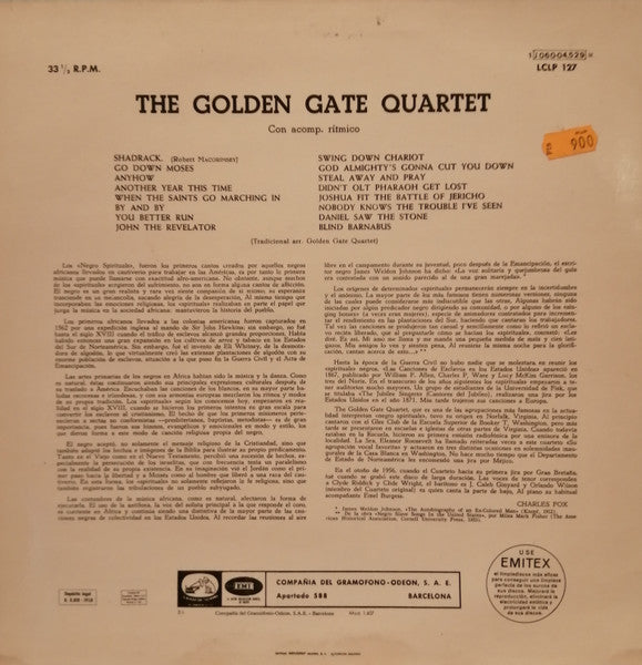 The Golden Gate Quartet : Negro Spirituals (LP, Album)