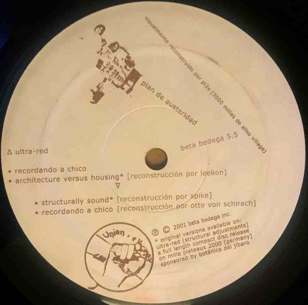 Ultra-Red : Plan De Austeridad (12")