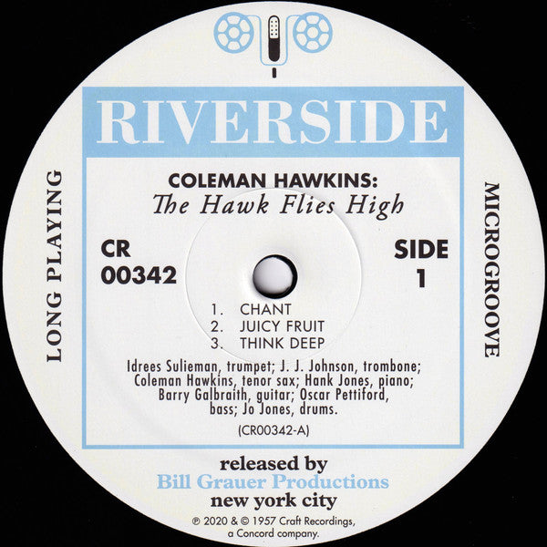 Coleman Hawkins : The Hawk Flies High (LP, Album, Mono, Club, M/Print, RE, 180)