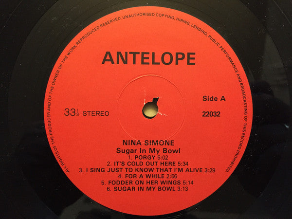 Nina Simone : Sugar In My Bowl (LP, Comp)