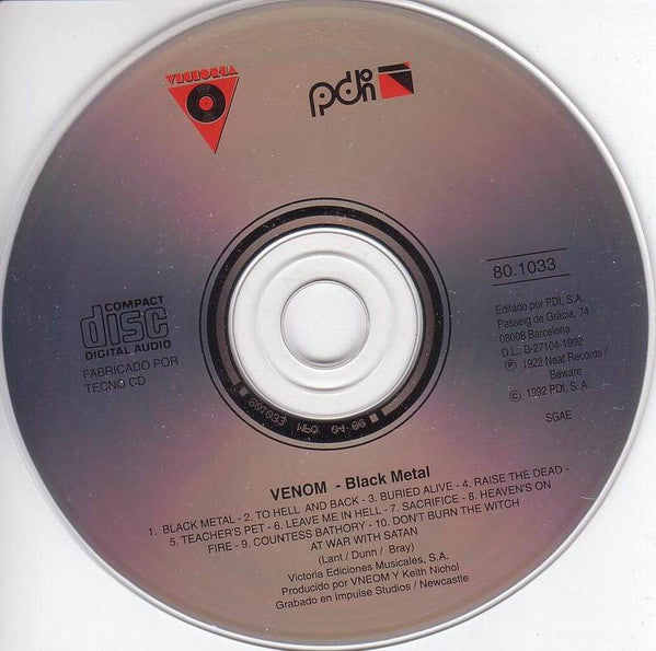 Venom (8) : Black Metal (CD, Album, RE)