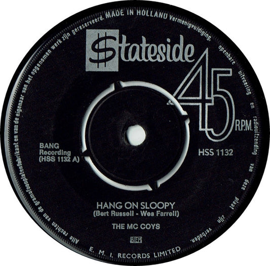 The McCoys : Hang On Sloopy / I Can't Explain It (7")