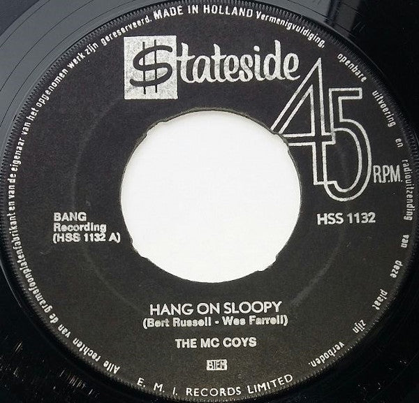 The McCoys : Hang On Sloopy / I Can't Explain It (7")