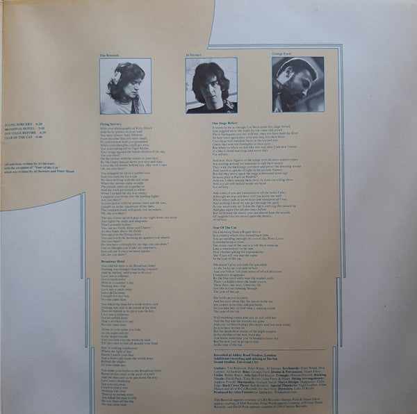 Al Stewart : Year Of The Cat (LP, Album, Gat)