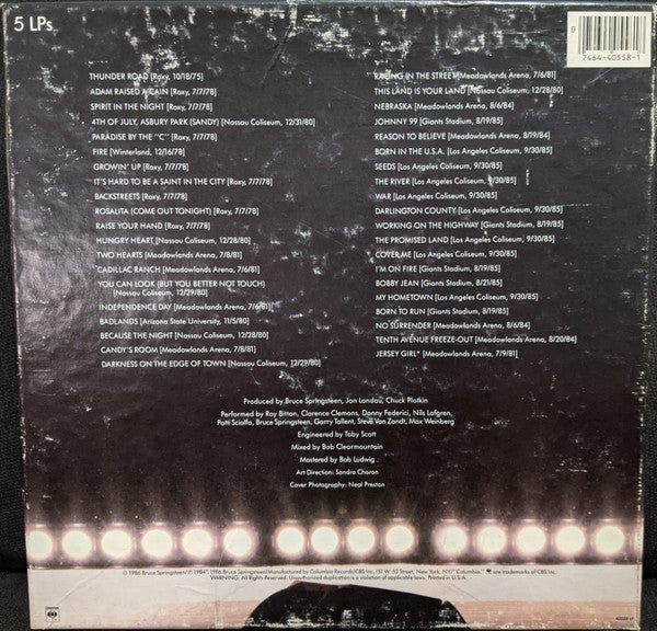 Bruce Springsteen & The E Street Band* : Live / 1975-85 (5xLP, Hau + Box)