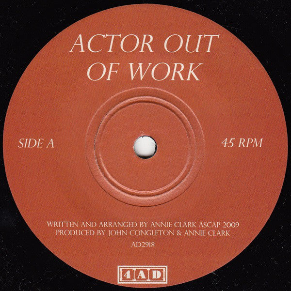 St. Vincent : Actor Out Of Work / Bicycle (7", Single, Ltd)