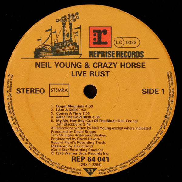 Neil Young & Crazy Horse : Live Rust (2xLP, Album, Ste)