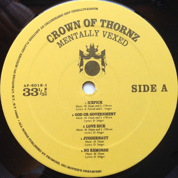 Crown Of Thornz : Mentally Vexed (LP, Album)