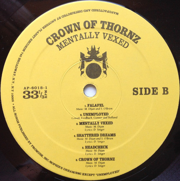 Crown Of Thornz : Mentally Vexed (LP, Album)