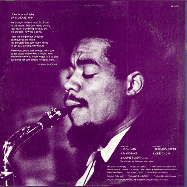 Eric Dolphy : Iron Man (LP, Album, RE, Pit)