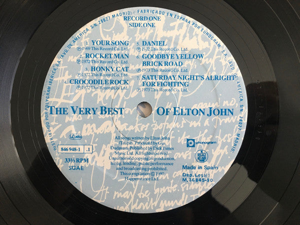 Elton John : The Very Best Of Elton John (2xLP, Comp, Gat)