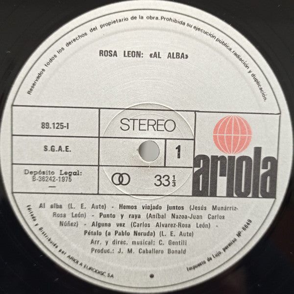 Rosa León : Al Alba (LP, Album, RE)