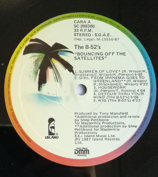 The B-52's : Bouncing Off The Satellites (LP, Album)