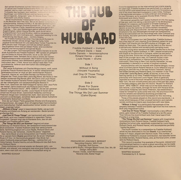 Freddie Hubbard : The Hub Of Hubbard (LP, Album, Club, Ltd, Num, RE, RP, Gol)