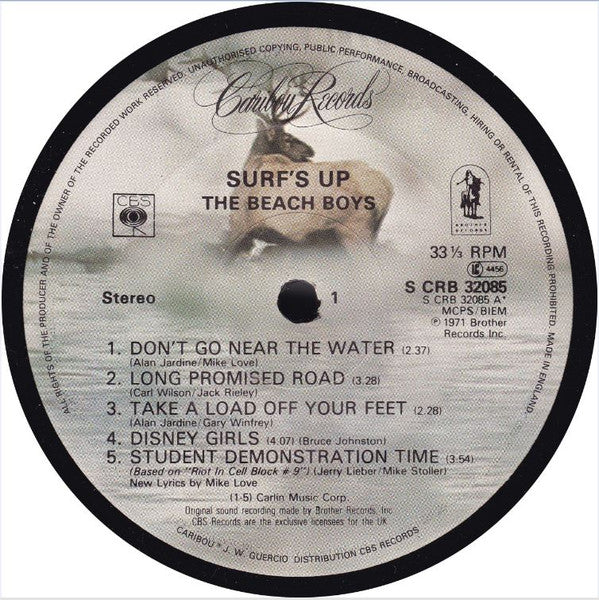 The Beach Boys : Surf's Up (LP, Album, RE)