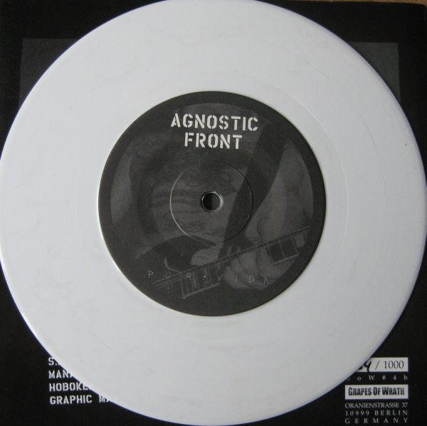 Agnostic Front : Por Vida (7", Ltd, Num, Whi)