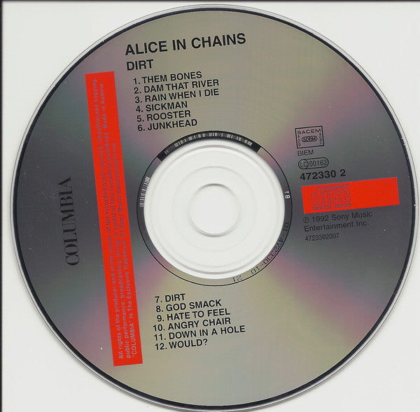 Alice In Chains : Dirt (CD, Album, RE)
