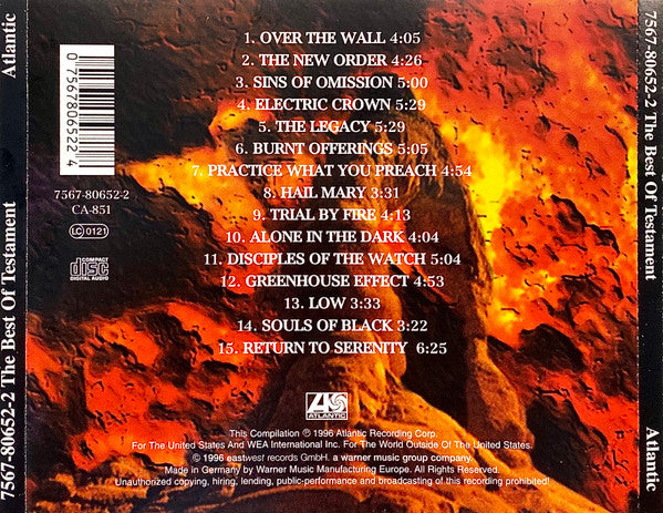 Testament (2) : The  Best Of Testament (CD, Comp)