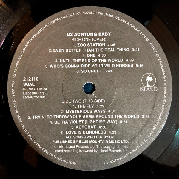 U2 : Achtung Baby (LP, Album, Ibe)